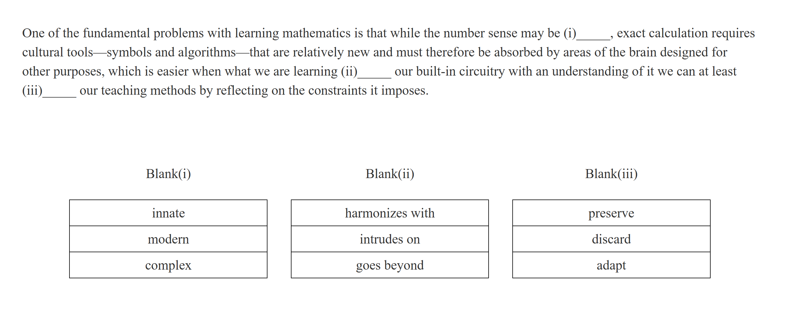 KMF Comprehensive set of mathematics questions after the reform